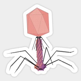 Bacteriophage Virus Bacteria Killer Science Molecular Biology Sticker